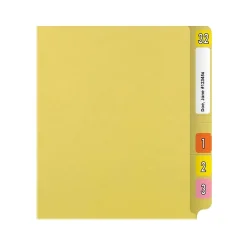 Medical Arts Press Reinforced End Tab File Folder, Straight Cut, Letter-Size, Yellow, 50/Box (S-01601-YLW) Discount