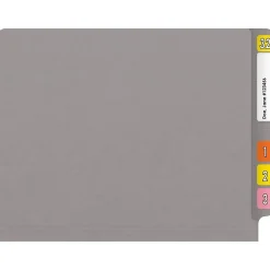 Medical Arts Press Reinforced End Tab File Folder, Straight Cut, Letter-Size, Gray, 50/Box (S-01601-GRY) Clearance