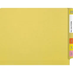 Medical Arts Press Reinforced End Tab File Folder, Straight Cut, Letter-Size, Yellow, 50/Box (S-01602-YLW) Best