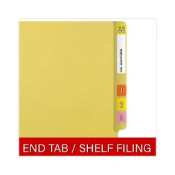 Medical Arts Press Reinforced End Tab File Folder, Straight Cut, Letter-Size, Yellow, 50/Box (S-01602-YLW) Best