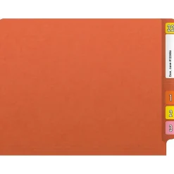 Medical Arts Press Reinforced End Tab File Folder, Straight Cut, Letter-Size, Orange, 50/Box (S-01601-ORG) Clearance