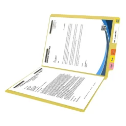 Medical Arts Press Reinforced End Tab File Folder, Straight Cut, Letter-Size, Yellow, 50/Box (S-01502-YLW) Best