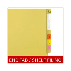Medical Arts Press Reinforced End Tab File Folder, Straight Cut, Letter-Size, Yellow, 50/Box (S-01502-YLW) Best