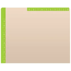 Medical Arts Press Standard Reinforced File Folder, Straight Cut, Letter Size, Manila/Light Green, 50/Box (50693LG) Discount