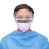 Masks<Medline ASTM L3 Procedure Face Mask with Eye Shield, Ear Loops, Purple, 25/Box (NON27410ELZ)