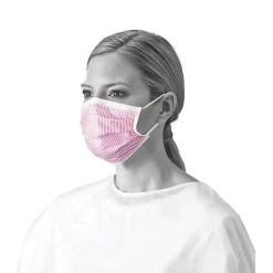 Masks<Medline Disposable ASTM Level 3 Procedure Face Masks with Earloop, Purple/White, 300/Carton (NON27712EL)