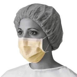 Masks<Prohibit Medline Disposable ASTM Level 1 Procedure Face Masks with Earloops, Yellow, 50/Box (NON27120H)