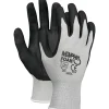 Work Gloves<MCR Safety Memphis™ Economy Foam Nitrile Gloves, Small, Gray/Black, 12 Pairs