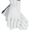 Work Gloves<MCR Safety Memphis Gloves® Driver's Gloves, Goatskin Leather, Slip-On Cuff, XL Size, White, 12 PRS