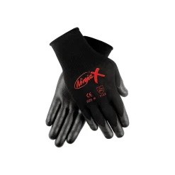 Work Gloves<MCR Safety Memphis™ Ninja x® Bi-Polymer Coated Gloves, Large, Black, Pair