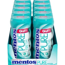 Gum & Mints<Mentos Pure Fresh Sugar Free Gum, Wintergreen, 10/Box (VAM1463621)