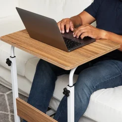 Clearance 21.75" Adjustable Standing Desk Laptop Stand, Brown/White (OBRJUST-BRN) Standing Desks