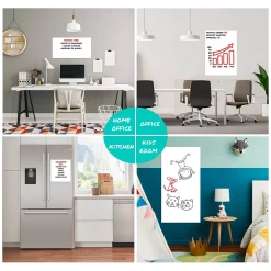 Clearance Adhesive Dry-Erase Whiteboard Roll with Dry Erase Markers, 24" x 10' (DWBER-WHT) Dry Erase