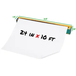 Clearance Adhesive Dry-Erase Whiteboard Roll with Dry Erase Markers, 24
