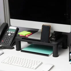 Mind Reader Adjustable Monitor Stand, Black, 2/Pack (2SMPLMON-BLK)* Monitor Mounts & Stands