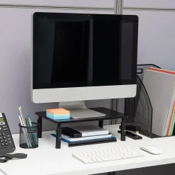 Mind Reader Adjustable Monitor Stand and Ventilated Laptop Riser, Black (4LEGMET-BLK)* Monitor Mounts & Stands