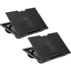 Mind Reader Anchor Collection 14.75" x 11" Plastic Adjustable 8 Position with Cushions Lap Desk, Black, 2/Pack (2LTADJUST-BLK)