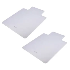 Best Carpet Chair Mat with Lip, 36" x 48'', Low-Pile, Clear, Set of 2 (2OFFCMAT-CLR) Chair Mats