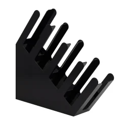 Coffee Organizers<Mind Reader 4-Compartment Acrylic Cup and Lid Dispenser Coffee Countertop Organizer, Black (4ACUPHOLD-BLK)