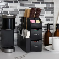 Coffee Organizers<Mind Reader 11-Compartment Coffee Cup and Condiment Organizer, Black, 2/Pack (2CAD01-BLK)