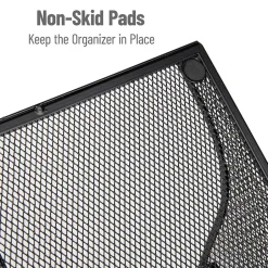 Coffee Organizers<Mind Reader 14-Compartment Metal Coffee Cup and Condiment Organizer, Black (CMG2MESH-BLK 14)