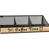Coffee Organizers<Mind Reader 3-Compartment Metal Serving Coffee Station, Black (COFFEETIME-BLK)