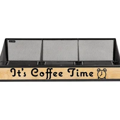 Coffee Organizers<Mind Reader 3-Compartment Metal Serving Coffee Station, Black (COFFEETIME-BLK)