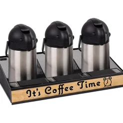 Coffee Organizers<Mind Reader 3-Compartment Metal Serving Coffee Station, Black (COFFEETIME-BLK)