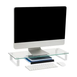 Mind Reader Contemporary Monitor Stand and Laptop Riser, Clear (GLASS-CLR)* Monitor Mounts & Stands