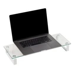 Mind Reader Contemporary Monitor Stand and Laptop Riser, Clear (GLASS-CLR)* Monitor Mounts & Stands