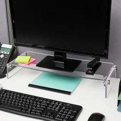Mind Reader Desktop Organizer Riser Monitor Stand, Clear (ACRMON-CLR)* Monitor Mounts & Stands