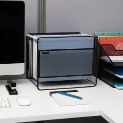 Mind Reader Hanging File Folder Organizer, Black (BOXFILE-BLK) Hot