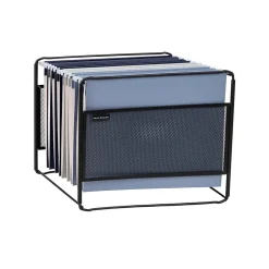 Mind Reader Hanging File Folder Organizer, Black (BOXFILE-BLK) Hot