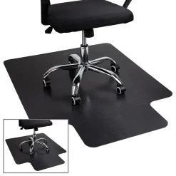 Hard Floor Chair Mat with Lip, 36" x 48'',Set of 2, Black (2OFFCMAT-BLK) Chair Mats