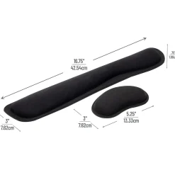 Mind Reader Memory Foam Gaming Ergonomic Keyboard and Mouse Wrist Rest Set, Black (WRESTGEL-BLK)* Ergonomic Wrist Rests