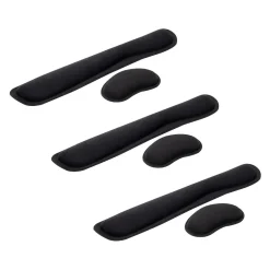 Mind Reader Memory Foam Gaming Ergonomic Keyboard and Mouse Wrist Rest Set, Black, 3/Pack (3WRESTGEL-BLK)* Ergonomic Wrist Rests