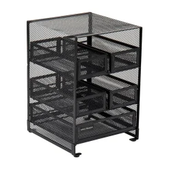 Coffee Organizers<Mind Reader Metal 5-Compartment Tea Bag Organizer, 120 Tea Bag Capacity, Black (MMTDR5-BLK)