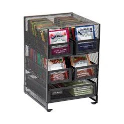 Coffee Organizers<Mind Reader Metal 5-Compartment Tea Bag Organizer, 120 Tea Bag Capacity, Black (MMTDR5-BLK)