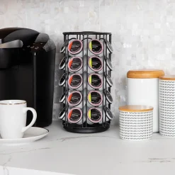 Coffee Organizers<Mind Reader Metal Single Serve Coffee Pod Carousel, 35 Pod Capacity, Black (METCAR35-BLK)