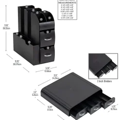 Coffee Organizers<Mind Reader Plastic Coffee Pod Drawer 14 Compartment Condiment Organizer Set, 36 Pod Capacity, Black (CMB02-BLK)