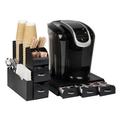 Coffee Organizers<Mind Reader Plastic Coffee Pod Drawer 14 Compartment Condiment Organizer Set, 36 Pod Capacity, Black (CMB02-BLK)