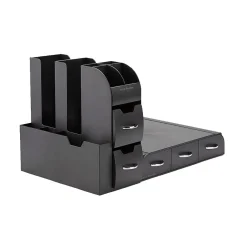 Coffee Organizers<Mind Reader Plastic Coffee Pod Drawer 14 Compartment Condiment Organizer Set, 36 Pod Capacity, Black (CMB02-BLK)