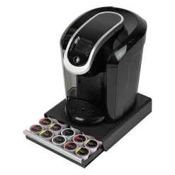 Coffee Organizers<Mind Reader Plastic Coffee Pod Drawer Countertop Organizer, 30 Pod Capacity, Black (TRY30-BLK)