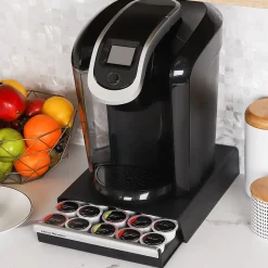 Coffee Organizers<Mind Reader Plastic Coffee Pod Drawer Countertop Organizer, 30 Pod Capacity, Black (TRY30-BLK)