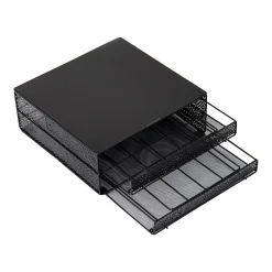 Coffee Organizers<Mind Reader Plastic Coffee Pod Organizer with 2 Drawers, 72 Pod Capacity, Black (DBMTRAY-BLK)