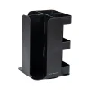 Coffee Organizers<Mind Reader Plastic 8-Compartment Cup and Condiment Carousel Countertop Organizer, Black (CUPOSPIN-BLK)