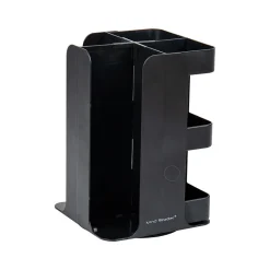 Coffee Organizers<Mind Reader Plastic 8-Compartment Cup and Condiment Carousel Countertop Organizer, Black (CUPOSPIN-BLK)