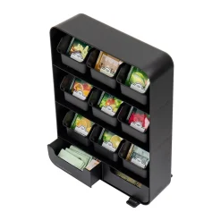 Coffee Organizers<Mind Reader Plastic 11-Drawer Tea Bag Organizer, Black (TBORG-BLK)