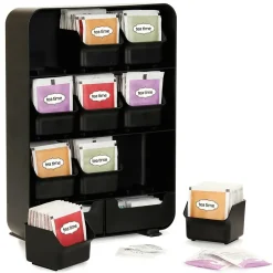 Coffee Organizers<Mind Reader Plastic 11-Drawer Tea Bag Organizer, Black (TBORG-BLK)