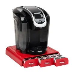 Coffee Organizers<Mind Reader Plastic Single Serve Coffee Pod Storage Drawer, 36 Pod Capacity, (TRAY6-) Red